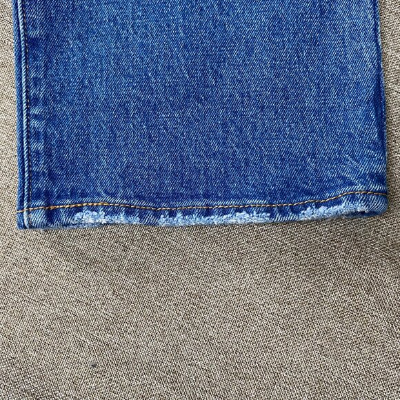 Levi's Premium Ribcage Straight Ankle Jeans Women's 26 Blue Distressed Big E NWT - Picture 10 of 16